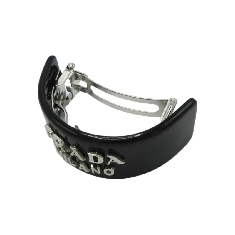 PRADA Plastic Hair Clips Women's Black-2