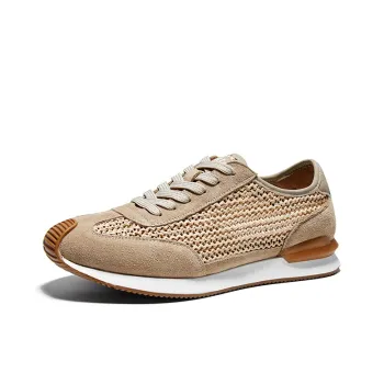 Hautton Jeans Low Top Casual Shoes Men's Yellow Brown