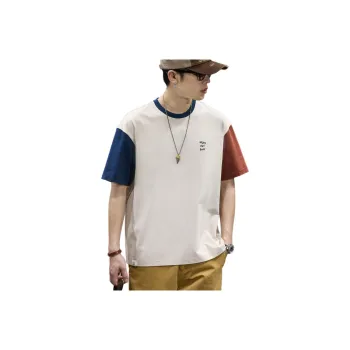 BUYDAUL T Shirts Men Apricot