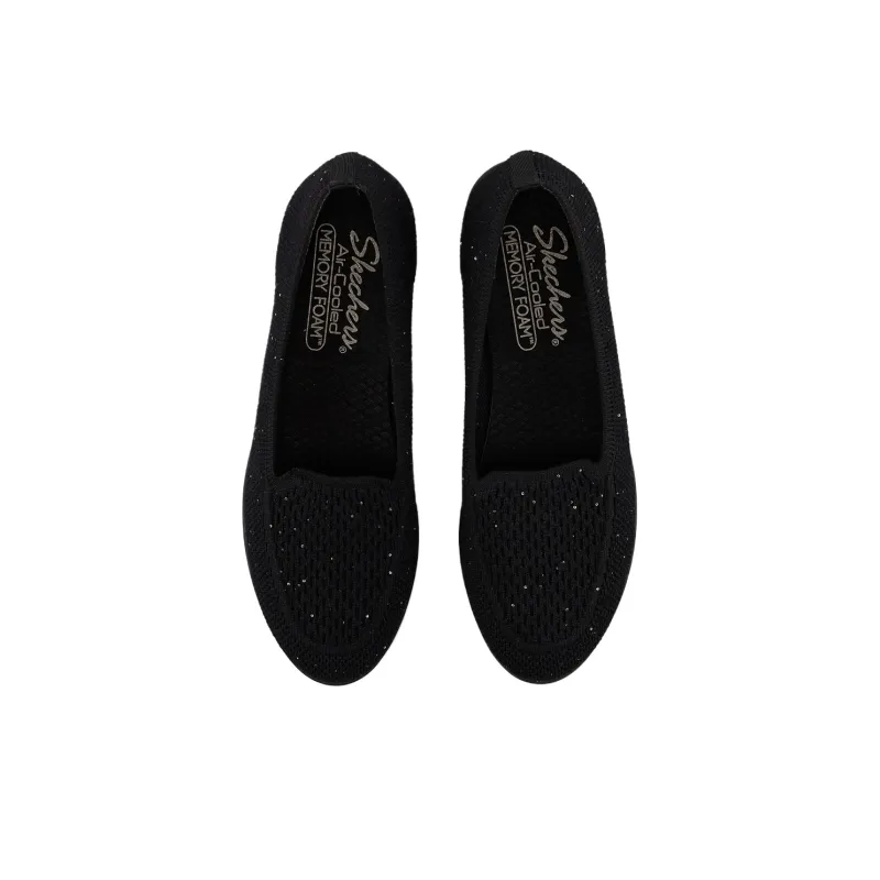 Skechers CLEO FLEX WEDGE Low Top Casual Shoes Women's Black-2
