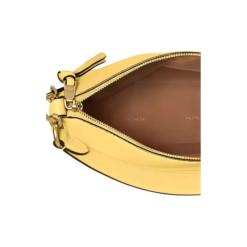 COACH Shay Leather Handbag Medium Size Women's Yellow-3