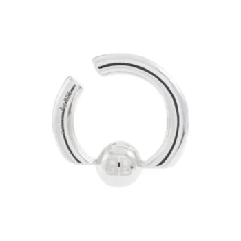 Balenciaga Sterling Silver Clip On Earrings Men's Silver