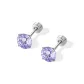 [1 Pair]Purple Firework Cut (Medical Titanium Steel)