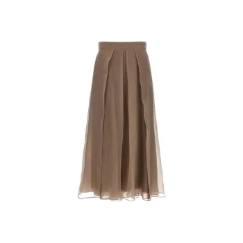 Brunello Cucinelli Casual Long Skirt Women's Brown