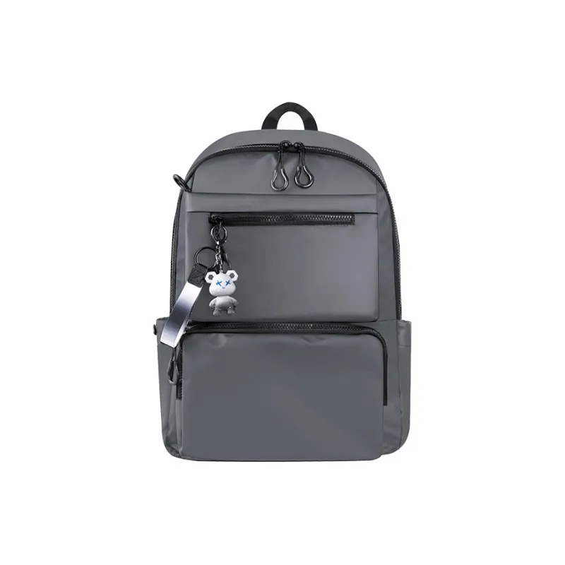 LECAGE Oxford Backpack Unisex Black/Gray-7