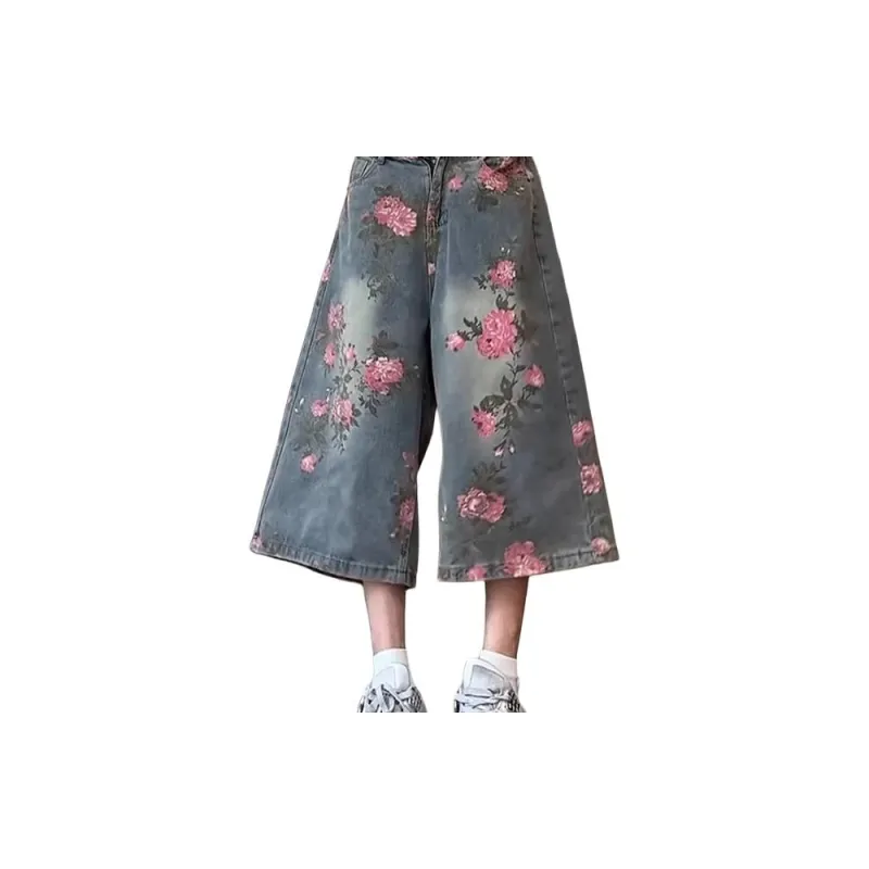 DANJUE Denim Shorts Unisex Pink/Blue-2