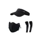 Black+UV Sun Protection Baseball Cap Black+001 Sun Protection Sleeve Black