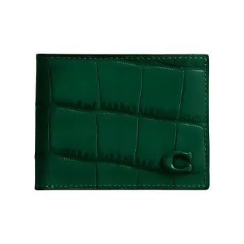 COACH Calfskin Wallet Mini Men's Ivy Green