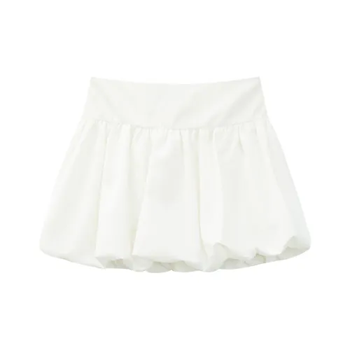 LOVEHEYNEW 아이보리 여성 캐주얼 숏 스커트