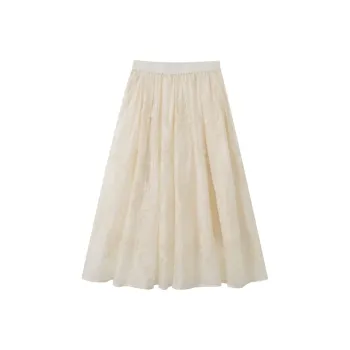 Homemade Willow Silk Casual Long Skirt Women's