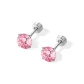 [1 Pair]Pink Firework Cut (Medical Titanium Steel)