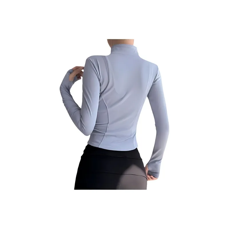 GUAILILUOLI Yoga Jackets Women's Blue-1