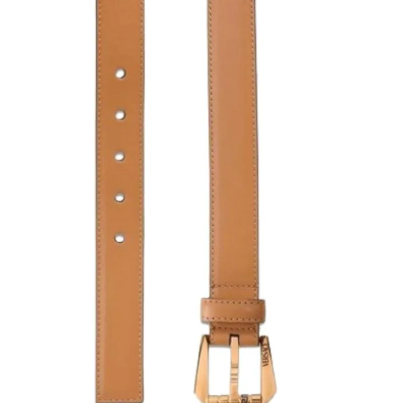 VERSACE 100% Cow Leather Belts Men's Light Brown 3CM-1