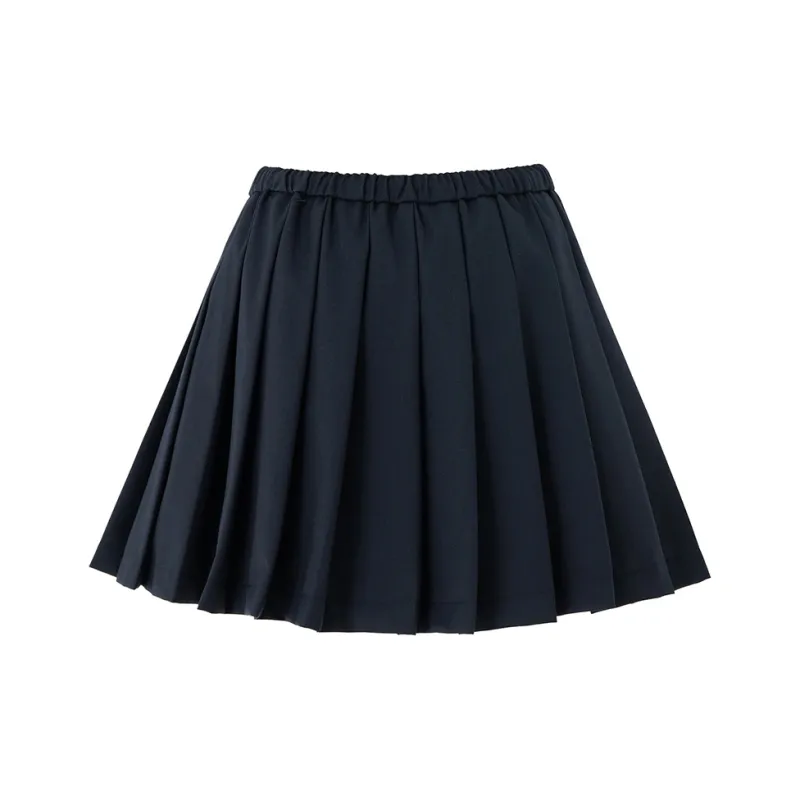 SOON FLOWER Casual Short Skirts Women's Navy Blue-1