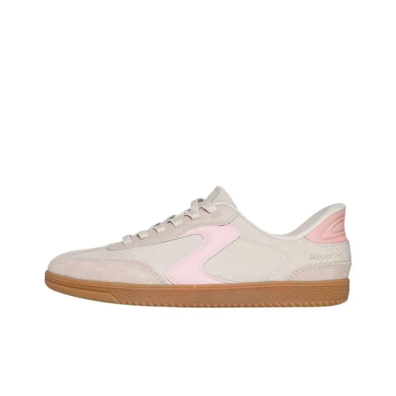 Skechers Hotshot Low Top Skateboard Shoes Women's White Pink-0