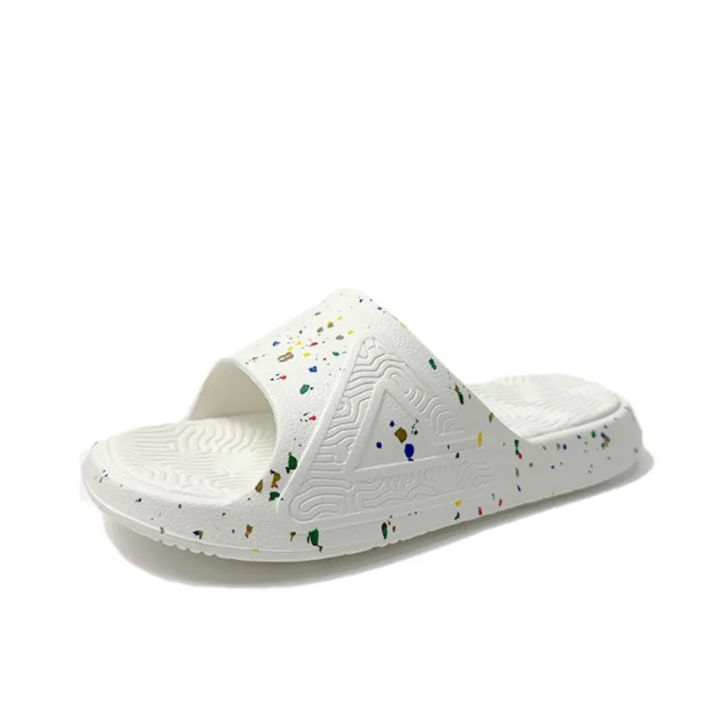PEAK Statistic Sandals Cushioning Odor Resistant Slide Slippers Unisex White Multicolor-2