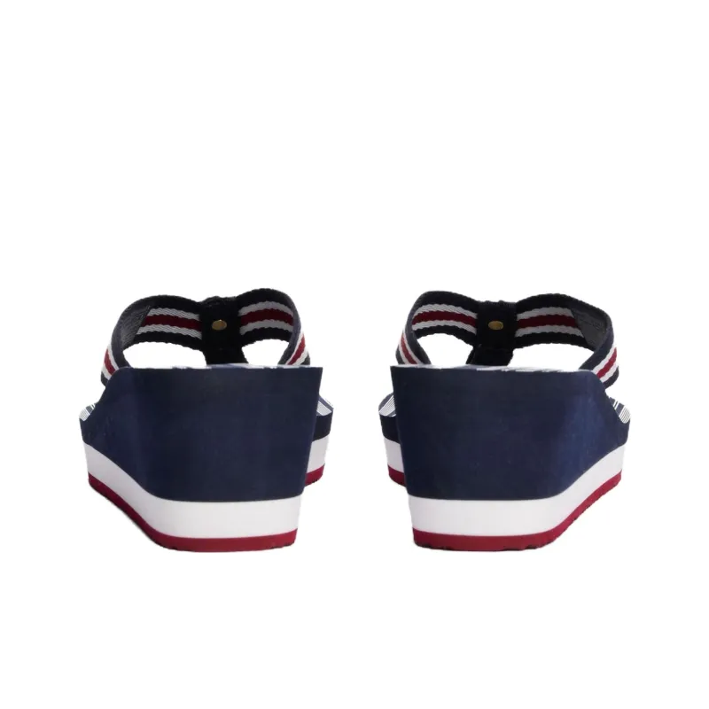 Tommy Hilfiger TH Monogram Flip Flops Women's Blue-4