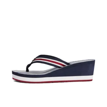 Tommy Hilfiger TH Monogram Flip Flops Women's Blue