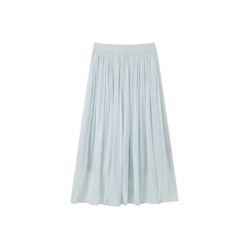 Homemade Willow Silk Casual Long Skirt Women's-1