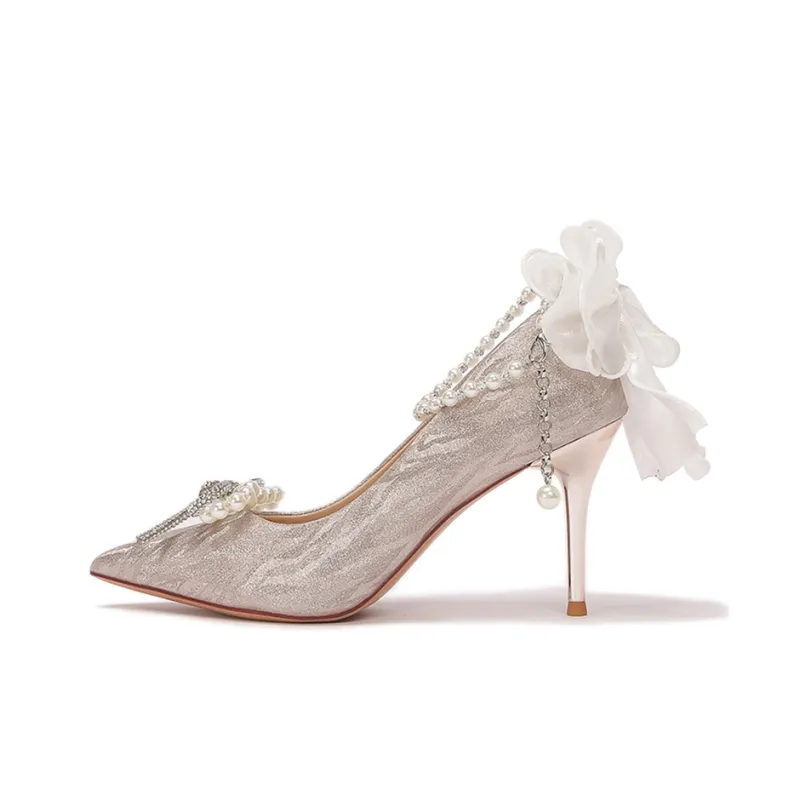 TADSW White Moonlight Collection Dream Of The Beloved Slim Heel High Heels 8.5cm Women's-8