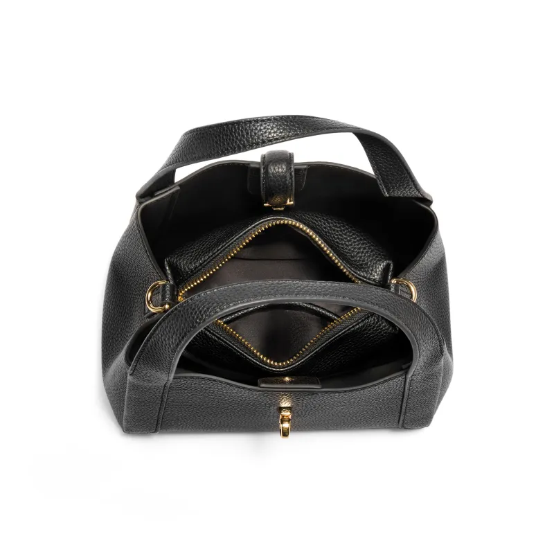 BELLE Artificial Leather Basket Shoulder Bag, Crossbody Bag, Handbag Women's Gray/White-16