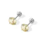 [1 Pair]Yellow Firework Cut (Medical Titanium Steel)