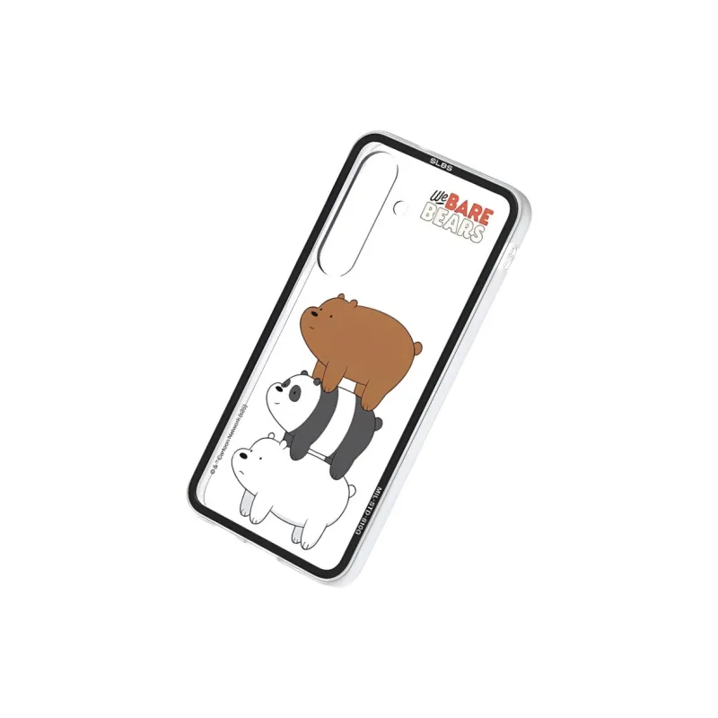 SAMSUNG Plastic Material Naked Bear Stacking Bear Phone Cases Compatibility With Galaxy S25/S25+/S25 Ultra Cartoon-1