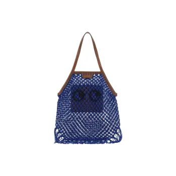 Anya Hindmarch Fabric Tote Bag, Shopping Bag, Shoulder Bag Women's Blue
