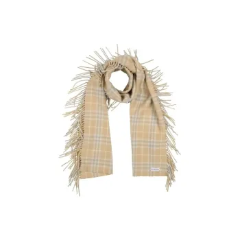 Burberry 100% Cashmere Knit Scarves Women's Light Umber
