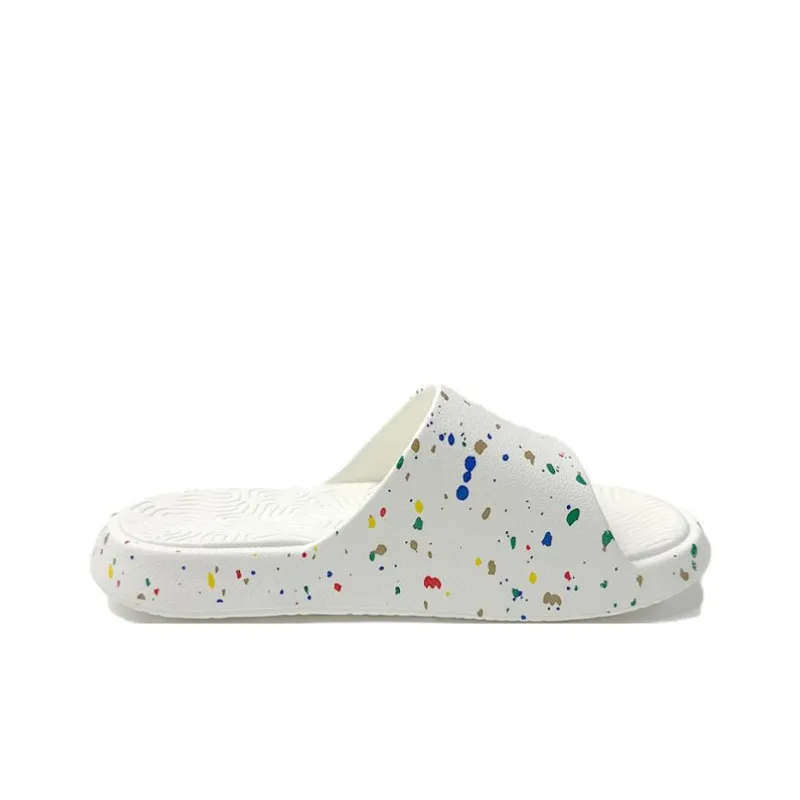 PEAK Statistic Sandals Cushioning Odor Resistant Slide Slippers Unisex White Multicolor-1