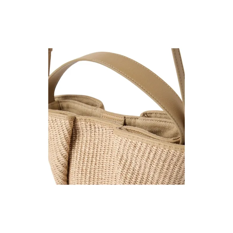 Brunello Cucinelli Calfskin Bucket Bag, Shoulder Bag, Crossbody Bag, Handbag Unisex Beige-3