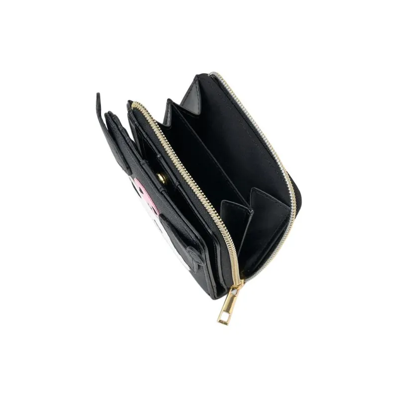 Sanrio PU Leather Wallet Women's Black-2