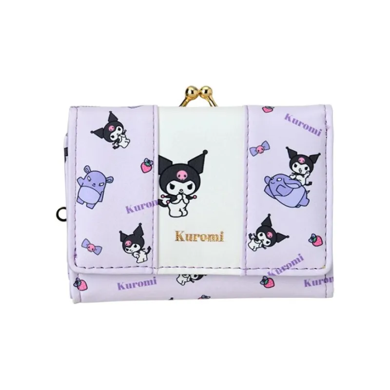 Sanrio Synthetic Leather Wallet Women's Purple & White-0