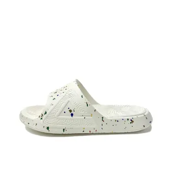 PEAK Statistic Sandals Cushioning Odor Resistant Slide Slippers Unisex White Multicolor