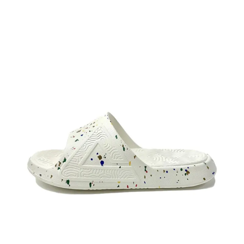 PEAK Statistic Sandals Cushioning Odor Resistant Slide Slippers Unisex White Multicolor-0
