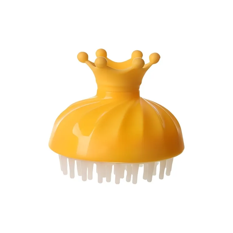 ZHENZI Crown Silicone Hair Comb Dandruff Removal Bathing Scrubbers Massage Brushes-5