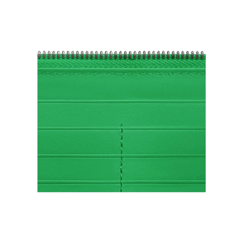 Bottega Veneta Cow Leather Wallet Large Size Men's Parrot Green-2