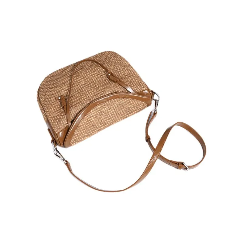 Boniu PP Grass With Microfiber Shoulder Bag Unisex Multicolor-4