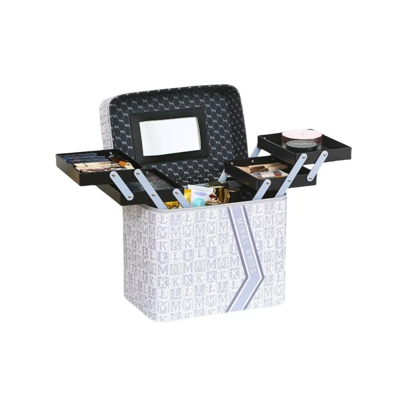 MUYAXUAN Multi Layer Large Capacity Makeup Case Travel Portable Cosmetics Storage-2
