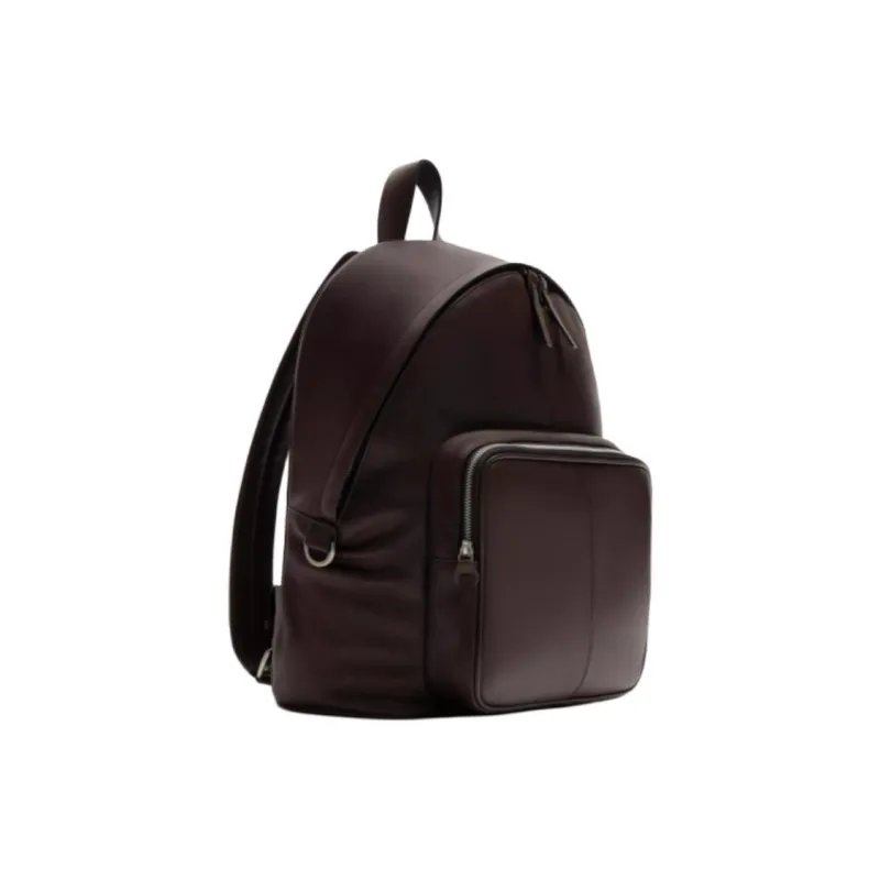 ZARA Cow Leather Backpack Tubas Men's Brown-1