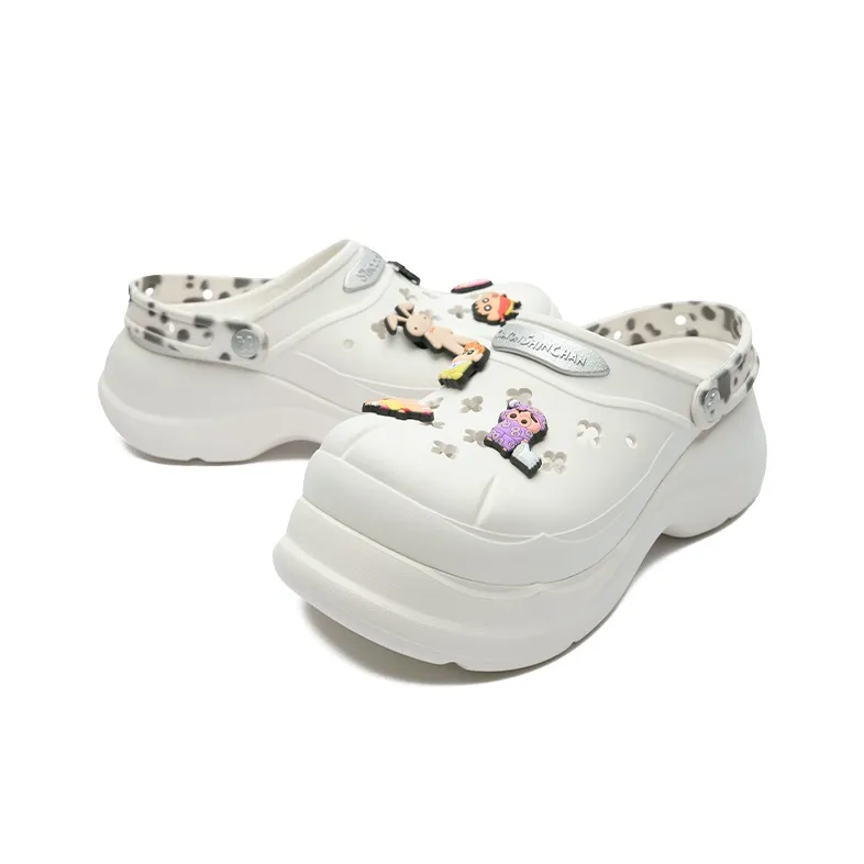 SHINCHAN x SHOOT BRAND Clogs Unisex White-2