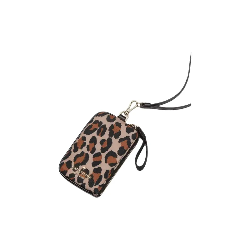 Kate Spade Chelsea Polyester Card Holder Unisex Brown-3
