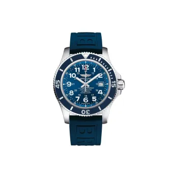 BREITLING Super Ocean Collection Automatic Mechanical Movement Men's Watches Watch 44mm Blue Dial Rubber Strap