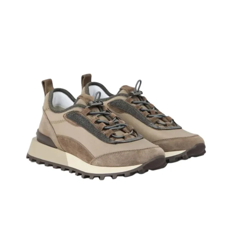 Brunello Cucinelli Low Top Casual Shoes Women's Brown-2