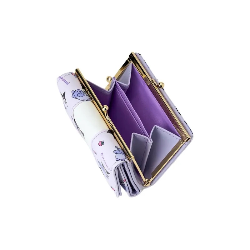 Sanrio Synthetic Leather Wallet Women's Purple & White-5