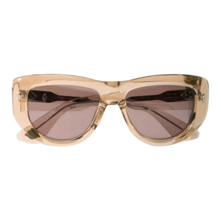 JACQUES MARIE MAGE Irregular Shape Sunglasses Women's Brown-0