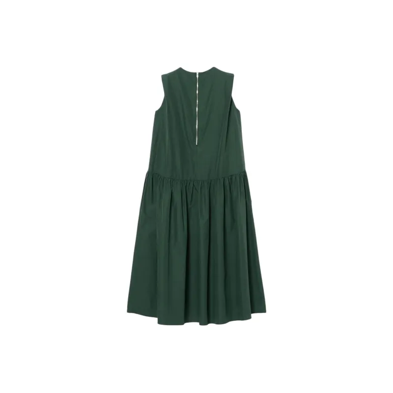 Beams Sleeveless Dress Women's Dark Green-1