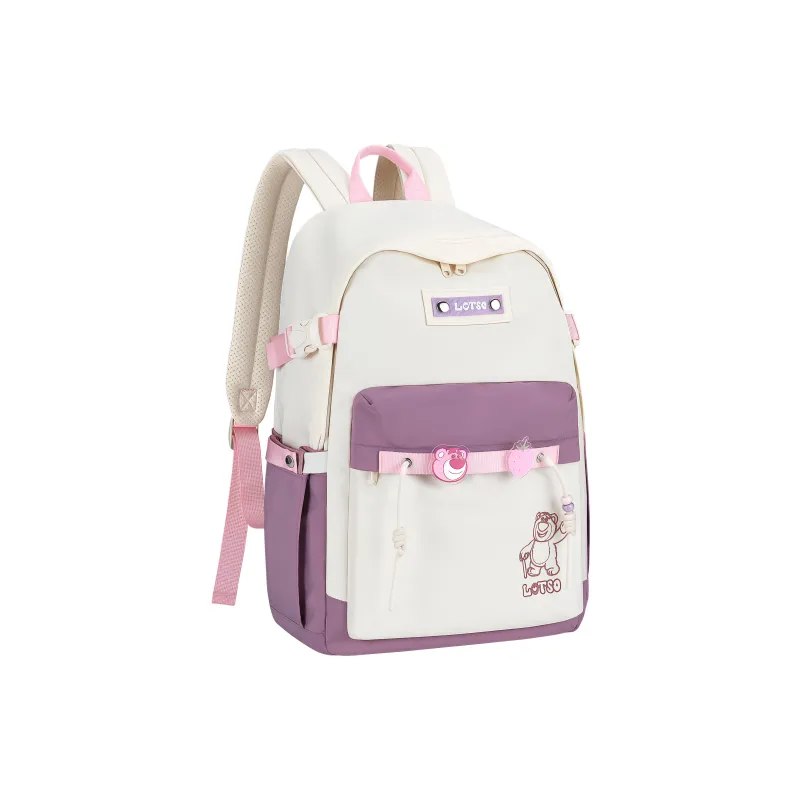 Disney Strawberry Bear Series Polyamide Backpack Women's Pink White-0