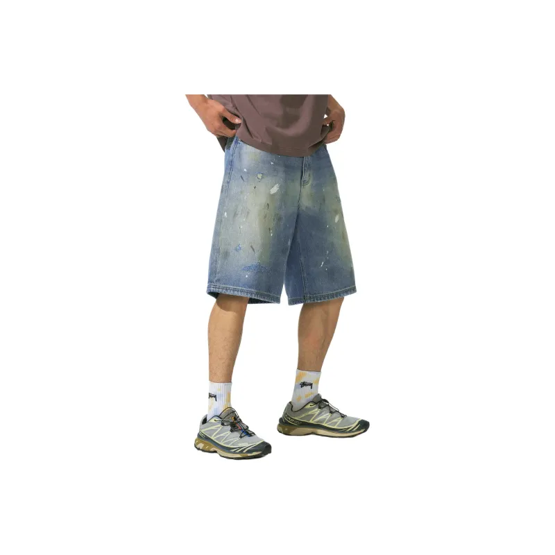 NOTHOMME Monterest Shun Time Wilderness Denim Shorts Unisex-3