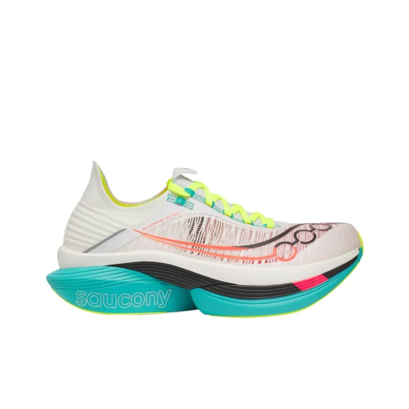 Saucony ENDORPHIN ELITE 2 Shock Absorbers Low Top Running Shoes Unisex White-1
